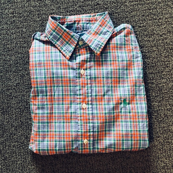 🍊 Plaid Ralph Lauren button down - Picture 2 of 3